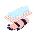 Isometric Hand Scanning Composition Royalty Free Stock Photo