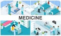 Isometric Healthcare Colorful Composition