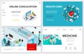 Isometric Healthcare Websites Set