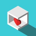 Isometric heart in box