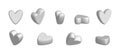 ÃÂ°sometric hearts icon set