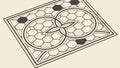 Isometric Hexagonal Geometric Pattern Modern Design, vector design Generative AI Royalty Free Stock Photo
