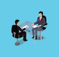 Isometric Hiring Recruiting Interview Royalty Free Stock Photo