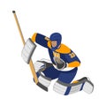 Isometric Hockey Goalkeeper Composition Royalty Free Stock Photo