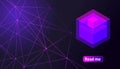 Isometric holographic geometric icon Crypto Currency, colorful abstract background. A great concept for a web design template 4