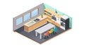 Isometric Home Kitchen: Modern Design, Culinary Space. vector design Generative AI Royalty Free Stock Photo