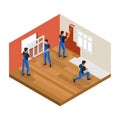 Isometric Home Renovation Concept Royalty Free Stock Photo