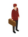 Isometric Hotel Porter