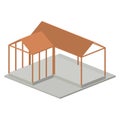 Isometric house architecture model design Royalty Free Stock Photo