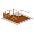 Isometric house architecture model design Royalty Free Stock Photo