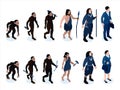 Isometric Human Evolution Set