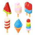 Isometric icecream pictures