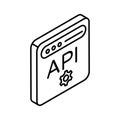 Isometric icon of application programming in trendy style, ready for premium use Royalty Free Stock Photo