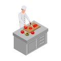 Isometric Chef Icon Royalty Free Stock Photo