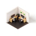 isometric computer workspace Royalty Free Stock Photo