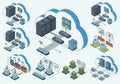 Illustrates the complexity and structure of cloud-based network Royalty Free Stock Photo