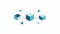 Isometric Blockchain Network and Data Connection Royalty Free Stock Photo