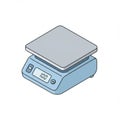 Isometric Illustration of a Digital Weighing Scale Royalty Free Stock Photo