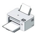Isometric Printer Illustration Royalty Free Stock Photo