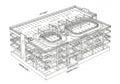 Isometric illustration of a multi-level parking garage featuring three floors, labeled as Parking Royalty Free Stock Photo