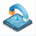 Smart Water Technology and Data Analysis Concept Royalty Free Stock Photo