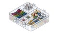 Isometric Sewing and Craft Kit Illustration Royalty Free Stock Photo