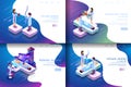 Isometric Illustration Virtual Medical Research