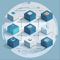 Futuristic Blockchain System Architecture Royalty Free Stock Photo