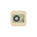 Isometric image of a gramophone in a retro style. Vector illustration. EPS 10 Royalty Free Stock Photo