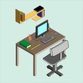 Isometric image of the workplace