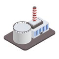 Isometric industrial factory buildings icon. Royalty Free Stock Photo