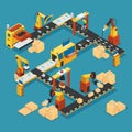 Isometric Industrial Factory Template