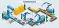 Isometric Industrial Factory Template