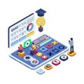 Isometric Interactive Learning Content with Student Interaction