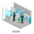 Isometric interior of bank Royalty Free Stock Photo