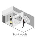 Isometric interior of bank vault Royalty Free Stock Photo