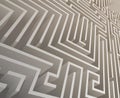 Isometric Intricacy labyrinth maze background 3d design template vector illustration Royalty Free Stock Photo