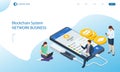 Isometric invest in digital money, increase income, profit. Digital Wallet technology for cryptocurrency ethereum