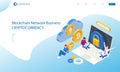 Isometric invest in digital money, increase income, profit. Digital Wallet technology for cryptocurrency ethereum