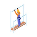 Isometric Ironworker Icon Royalty Free Stock Photo