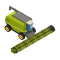 Isometric isolated green harvester