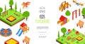 Isometric Kids Playground Colorful Template