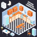 Isometric Kitchen Interior Royalty Free Stock Photo