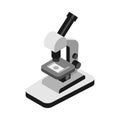Isometric Laboratory Microscope Composition Royalty Free Stock Photo