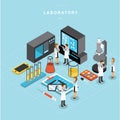 Isometric laboratory vector design set A design