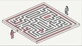 Isometric Labyrinth Vector Design in Creative Style, vector design Generative AI Royalty Free Stock Photo