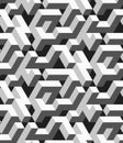 Seamless isometric labyrynth. Abstract vector pattern Royalty Free Stock Photo