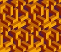 Seamless isometric labyrynth. Abstract vector pattern Royalty Free Stock Photo
