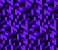 Seamless isometric labyrynth. Abstract vector pattern