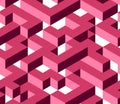 Seamless isometric labyrynth. Abstract vector pattern